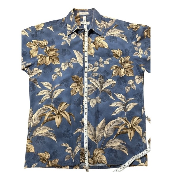Vintage Pierre Cardin Hawaiian Short Sleeve Shirt Blue Men's Medium - Picture 3 of 7